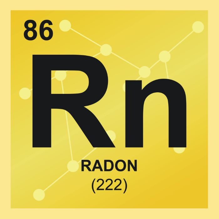 Radon periodic table information.