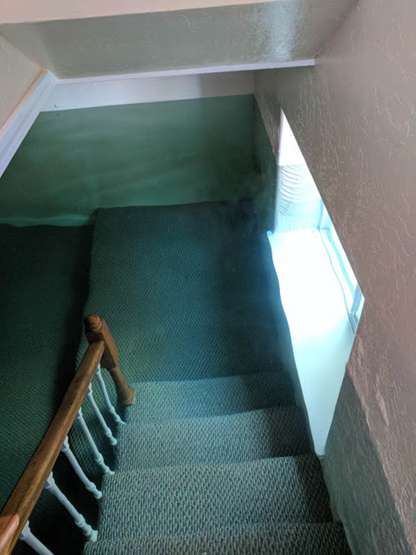 Flooded basement before the restoration process
